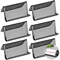 SourceTon Soporte de malla de metal para tarjetas de visita- soporte para tarjetas de visita- 50 tarjetas- 6 paquetes